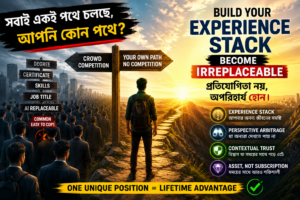 AI-এর যুগে সফলতার নতুন সূত্র: কীভাবে নিজের Uncopyable Experience Stack তৈরি করে প্রতিযোগিতাহীন ক্যারিয়ার গড়বেন